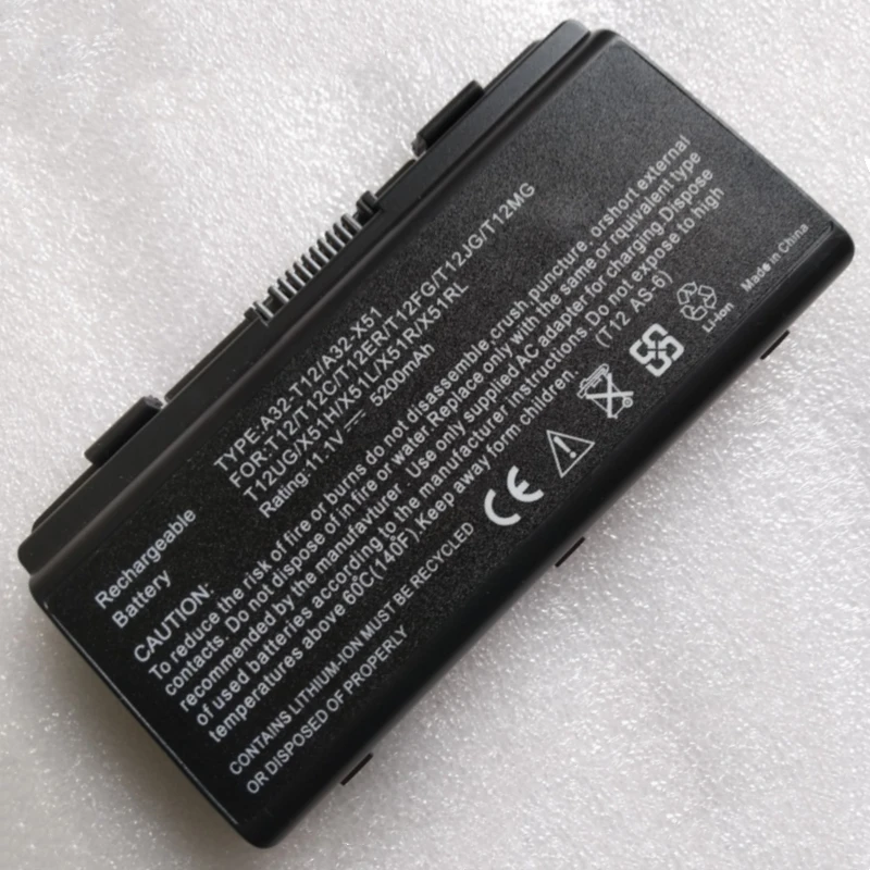 Фото Новый аккумулятор A32-T12 A32-X51 для Asus T12C T12E T12F X5L X51C X51H X51R X51RL X5LJV X5LDA X58LC X58LDA X58LE Pro 52H 52L 52R 52RL №1