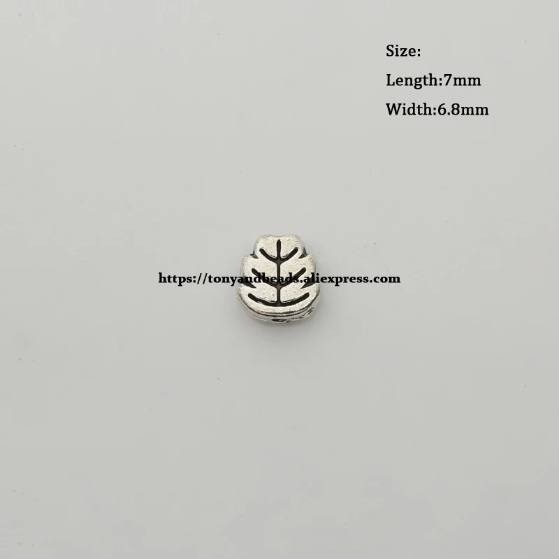 (50Pcs / Lot !) Zinc Alloy Tibetan Antique Silver European Charm Spacer Beads For Jewelry Making Size 7x6.8mm ZN-2366 - купить по