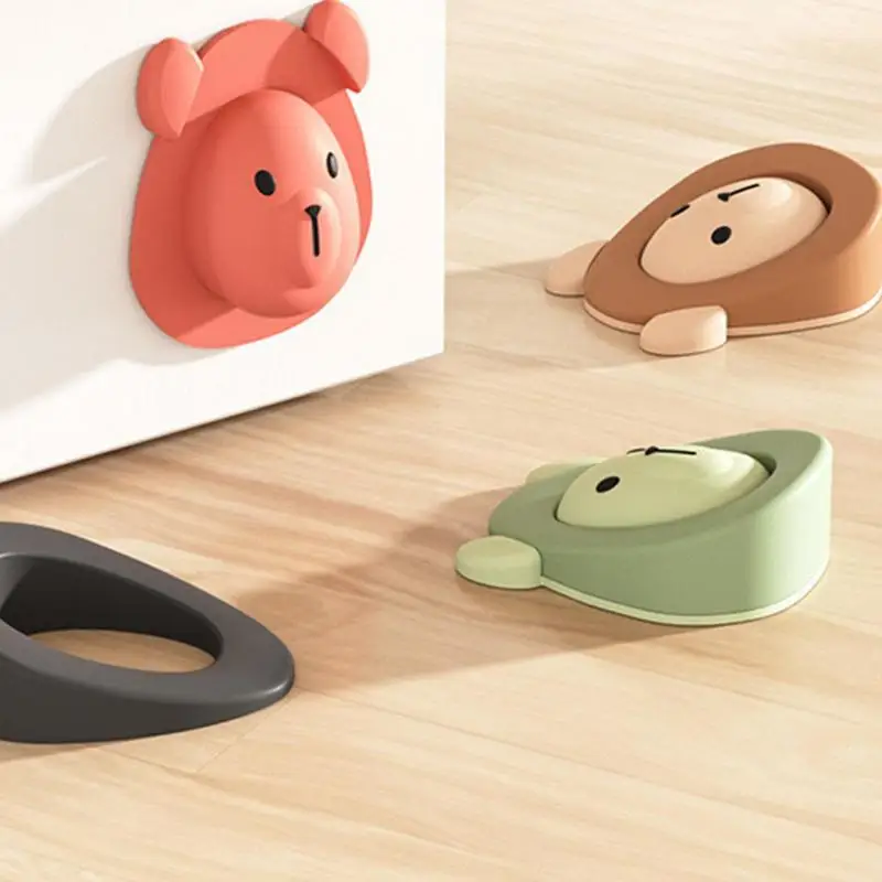 

cute silicone Door Stop Stoppers Flexible Self-Adhesive Bumper Protective soft door stopper for Bathroom Door Handle refrigerato