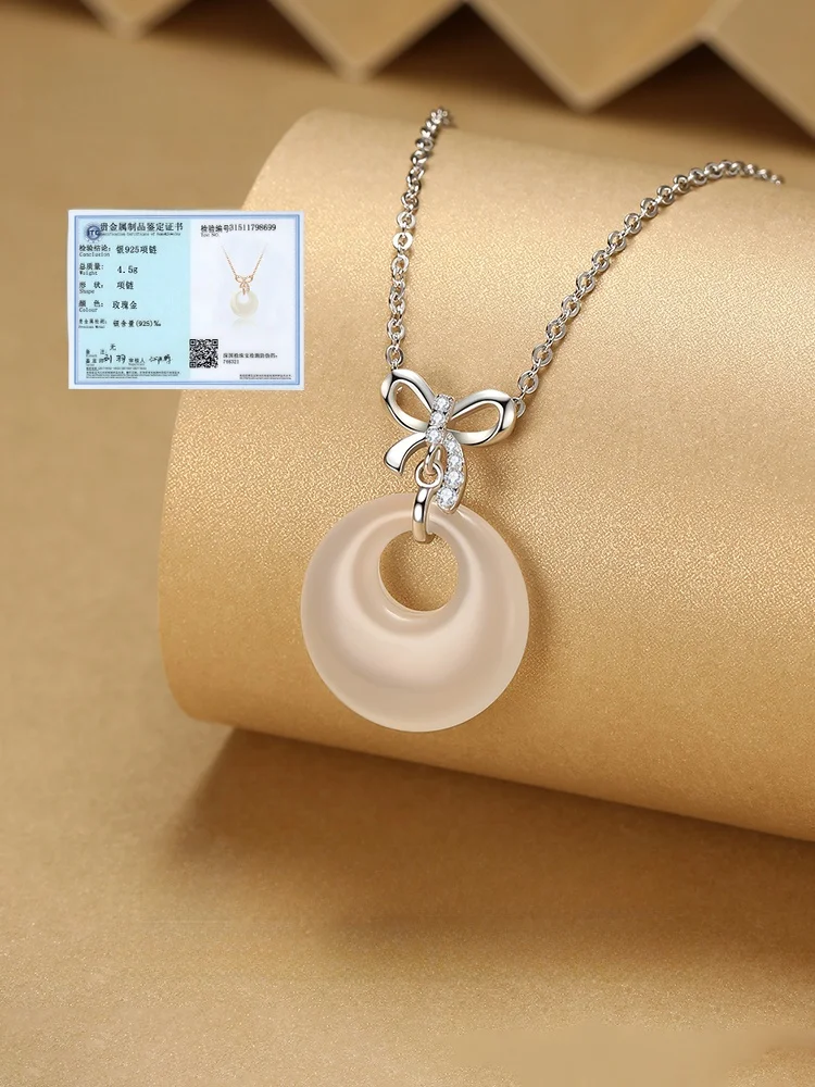 Ожерелье из стерлингового серебра с пряжкой Vana Peace женское легкое роскошное