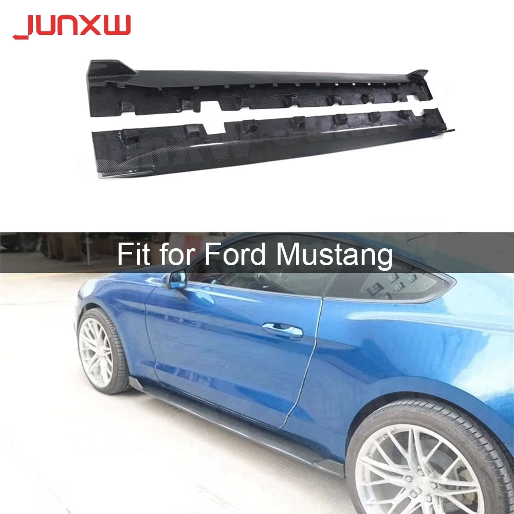2 шт./комплект боковые юбки из углеродного волокна для Ford Mustang 2015 2016 2017