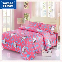 takara tomy cotton love cute hello kitty quilt cover student home dormitory cute soft breathable quilt cover single piece