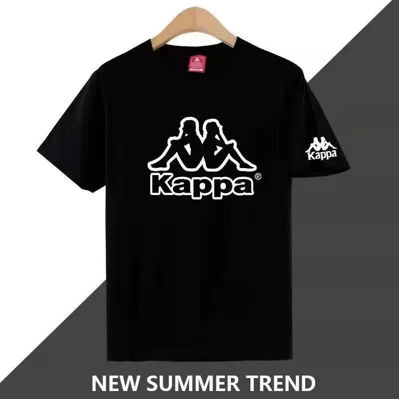 

kappa Men's short sleeved T-shirt casual sports couple half sleeved round neck short sleeved embroidered women's top ins
