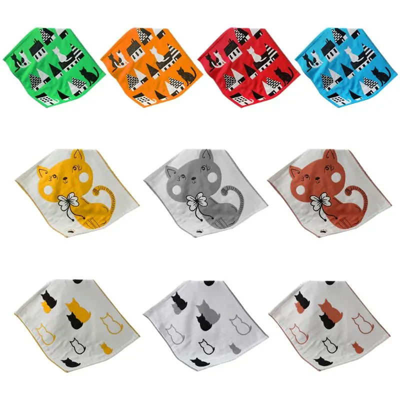 

Многослойное хлопково-марлевое полотенце, толстый впитывающий носовой платок для взрослых и детей, милый мультяшный жаккардовый