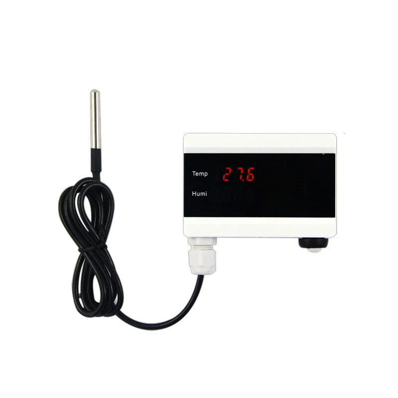

Thermostat Hygrometer Sensor Built-in Alarm Buzzer Led Backlight With Digital Display Wifi Smart Home 2.4g Smart Tuya Black