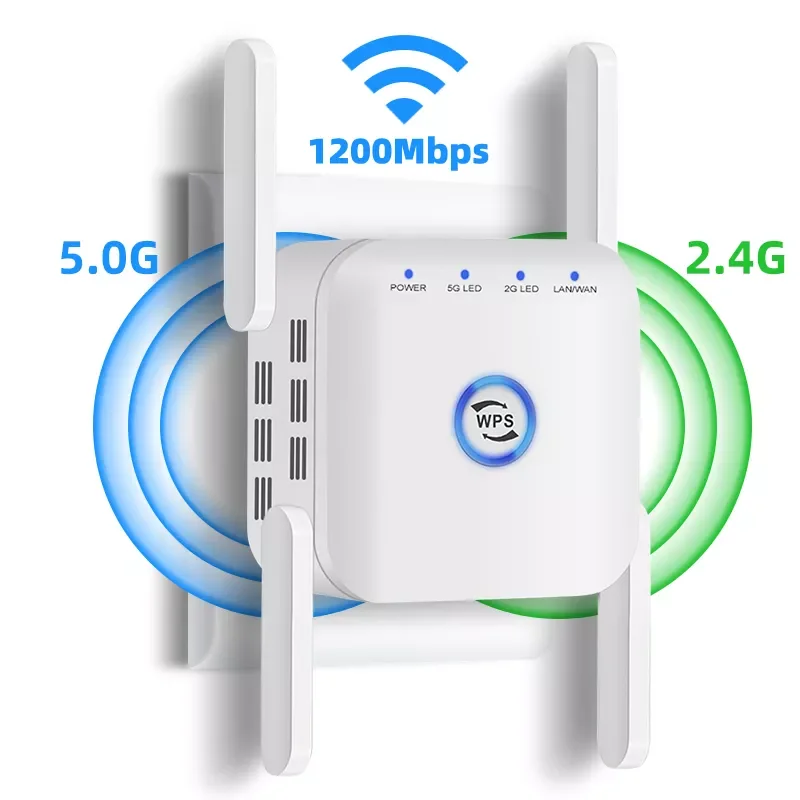 

Long Range Wifi Repeater Wifi Signal Amplifier Wi-fi Network Extender Wifi Booster 1200m 5Ghz Wireless Repeater Wi Fi 5 Ghz