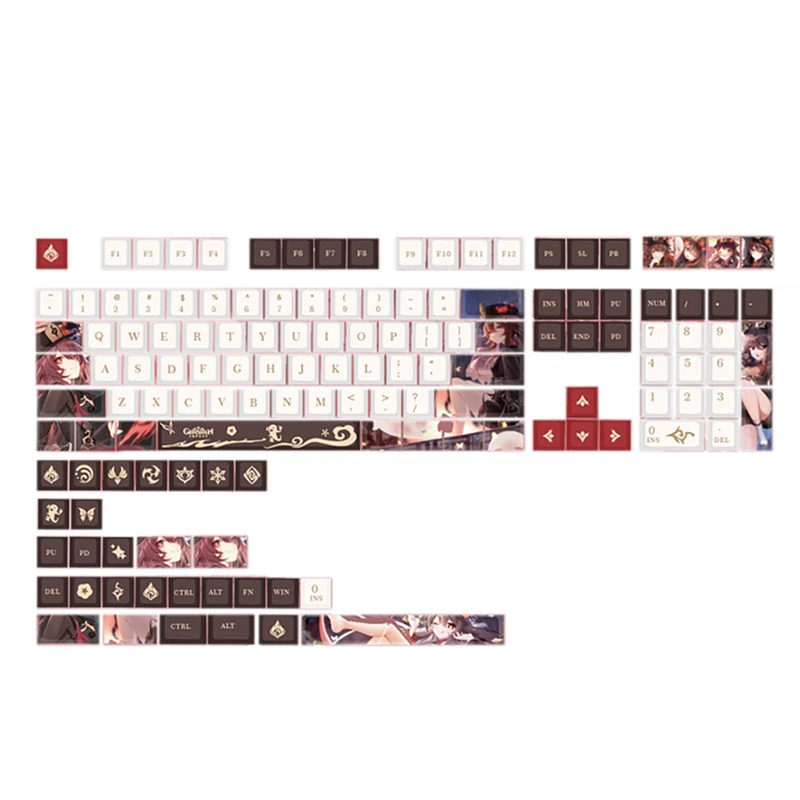 

136-Key Mechanical Keyboard Cap PBT Sublimation Height 6.25U Keycap Supports 61/64/68/84/87/96/98/104/108 Keys