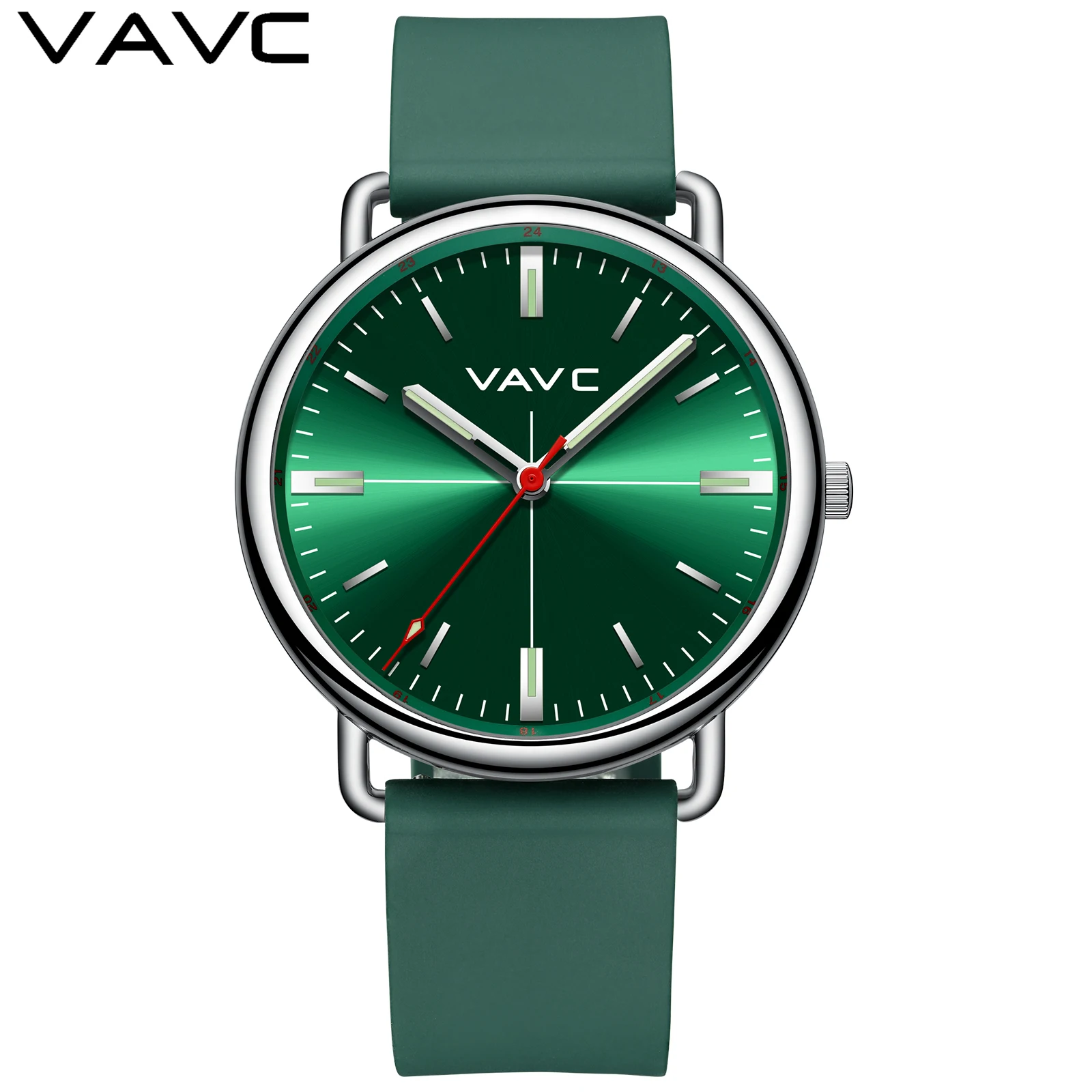 VAVC Nurse Watch with Second Hand and 24 Hour. Easy To Read for Women Military Time Easy To Read Big Dial 41MM Rose-Gold Plated