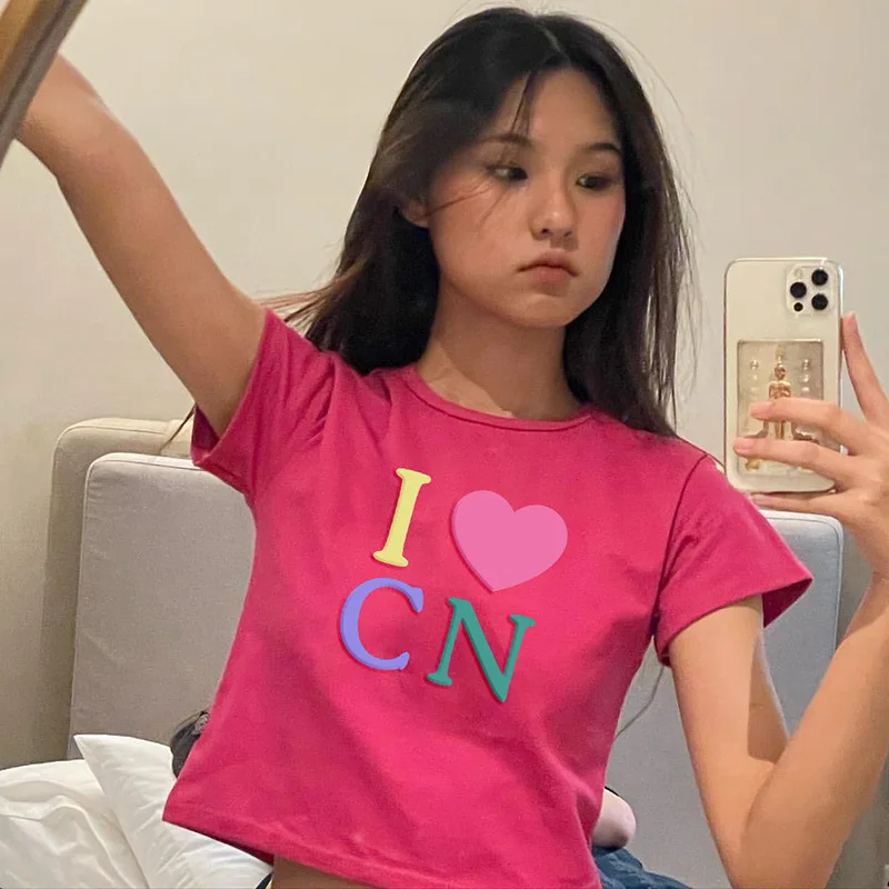 

Vintage Grunge Y2K T-Shirts Women Harajuku Crop top Tee Gothic Aesthetic Letter Print Top T Shirt clothes tshirt clothing Street