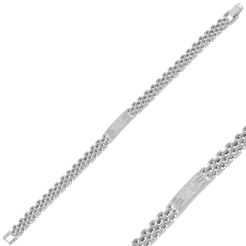 

Серебряный браслет с искусственным цирконием