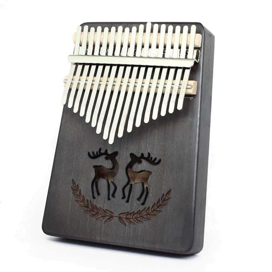 

Kalimba Thumb Piano 17 Keys, Portable Mbira Finger Piano Gifts for Kids Adults Beginners Musical Instrument With Tune Hammer Set