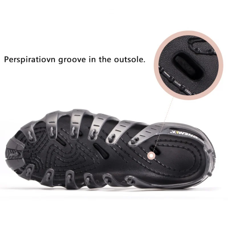ONEMIX 2023 Men Light Outdoor Walking Shoes Soft Rubber Outsole Casual Multifunction Quick Dry Socks Breathable Running Shoes