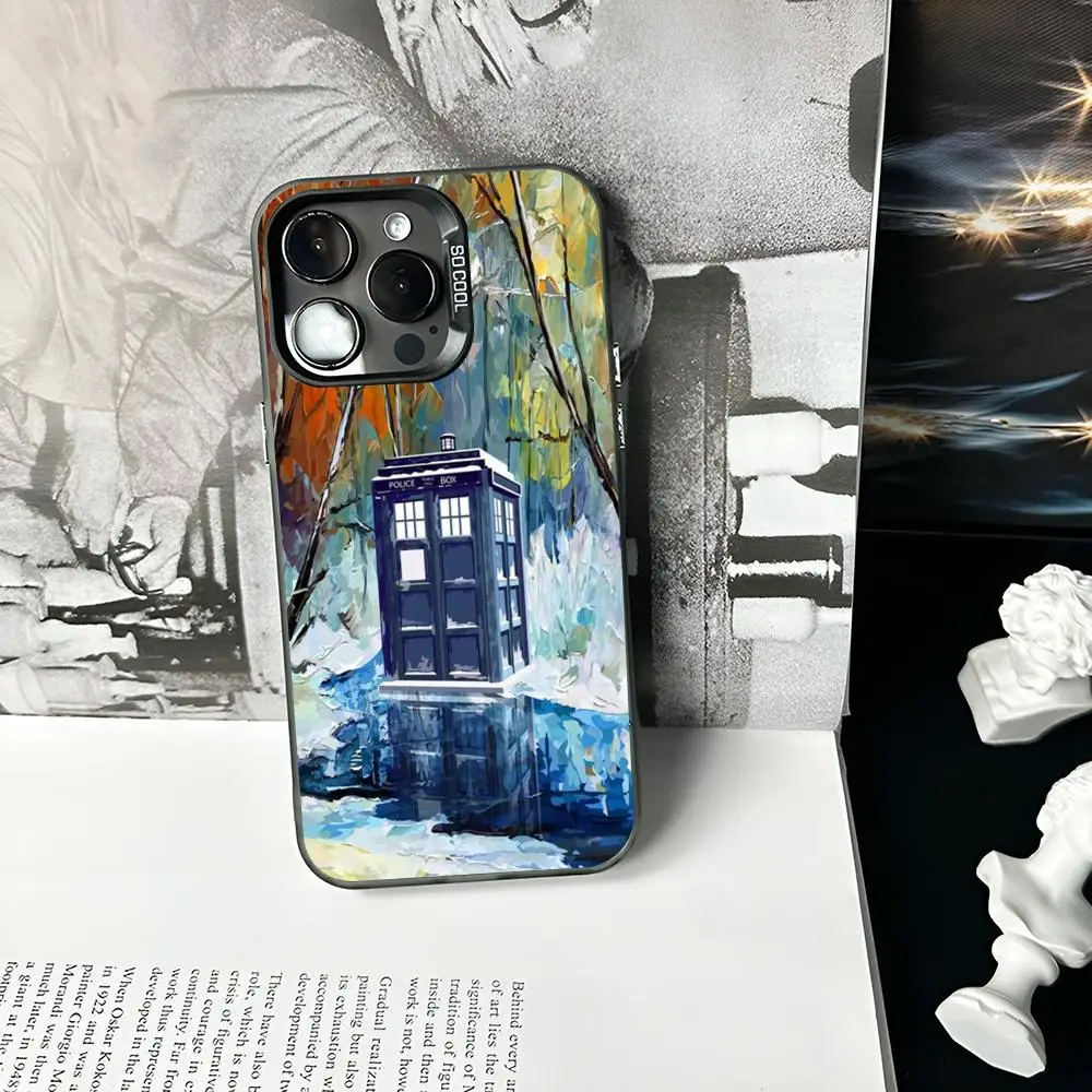 Чехол для телефона DoctorES WhoS матовый серебристый цвет iPhone 15 16 14 13 12 11 Pro Max Plus XS X