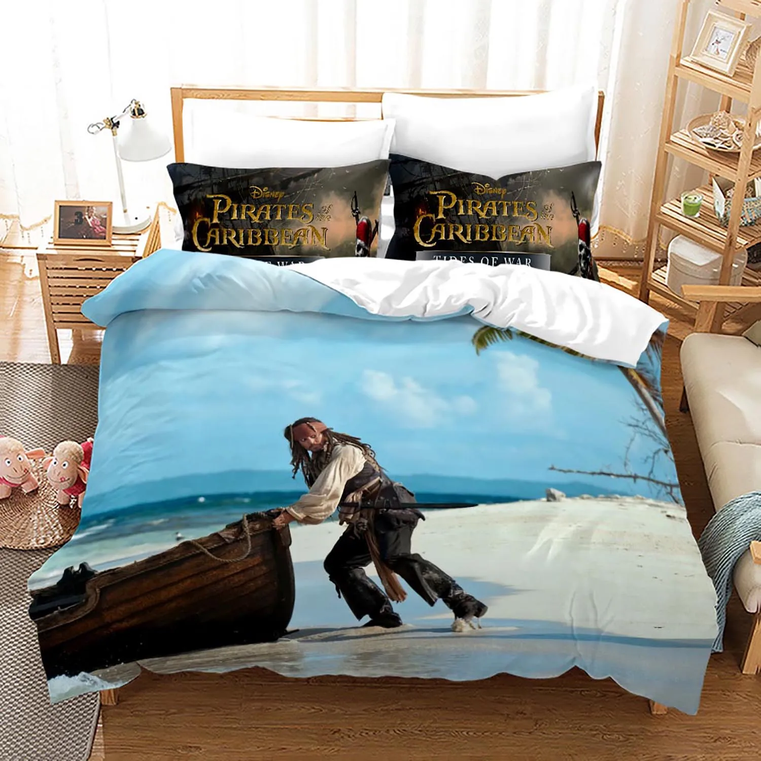 

Pirates of the Caribbean Bedding Set Single Twin Full Queen King Size Bed Set Aldult Kid Bedroom Duvetcover Sets 3D Print 034
