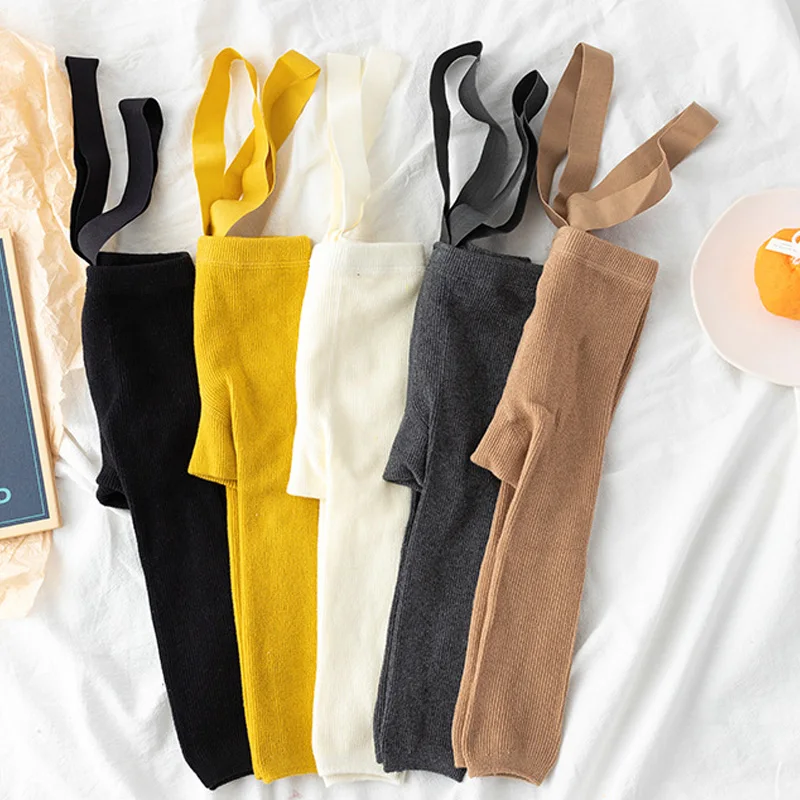 

Детские колготки на подтяжках на весну и осень, колготки для маленьких девочек и мальчиков, одежда для маленьких девочек, леггинсы с высокой талией и перекрестными лямками