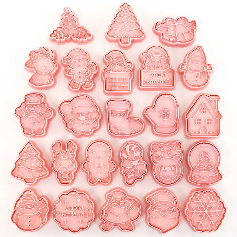 

Christmas Cookie Cutter Santa Claus Elk Shape Baking Mold Diy Cake Decoration Tools Biscuit Emboss Pastry Stamp Kitchen Bakeware