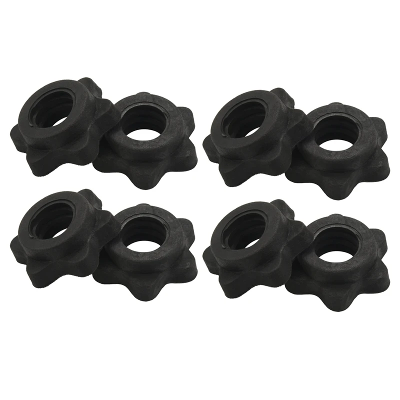 

4 Pairs Dumbbell Hex Nut,Dumbbell Rod Nut,Spinlock Collars for Barbells Bars Training Sports