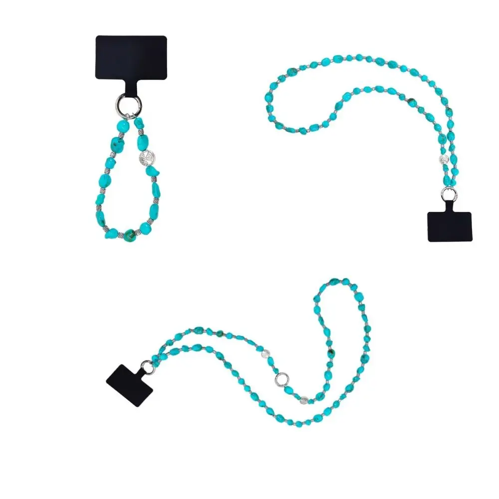 Акриловый Бирюзовый ремешок для сотового телефона богемный брелок ключей