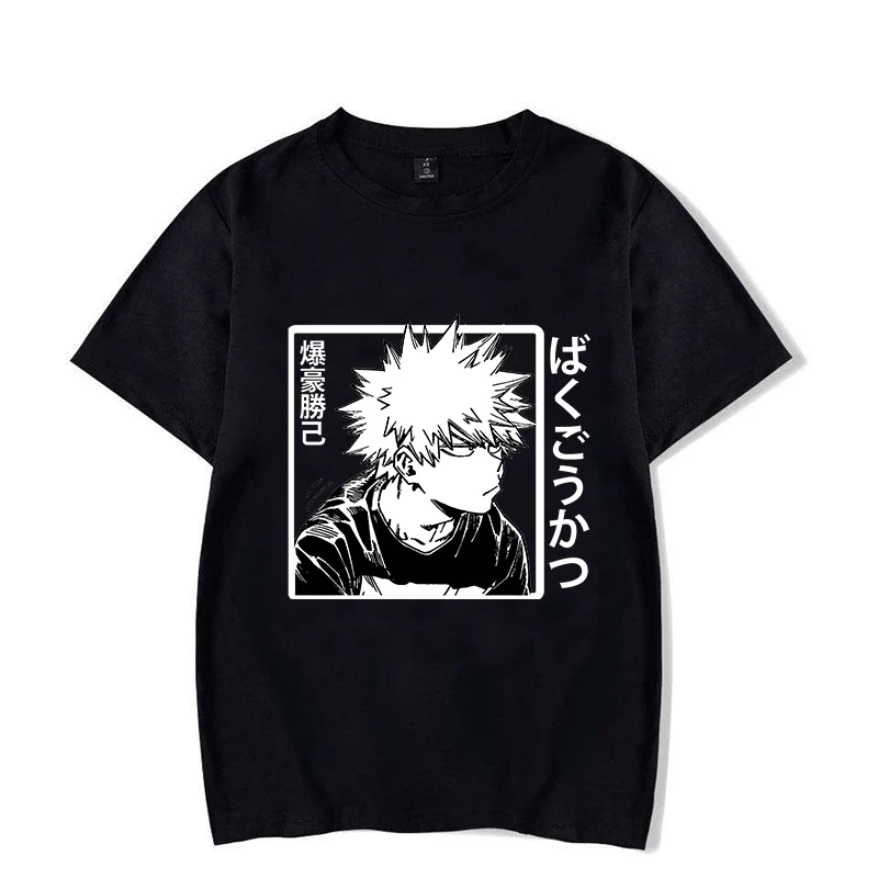 Новинка футболка аниме Bakugou Katsuki мужская и женская одежда для косплея уличная