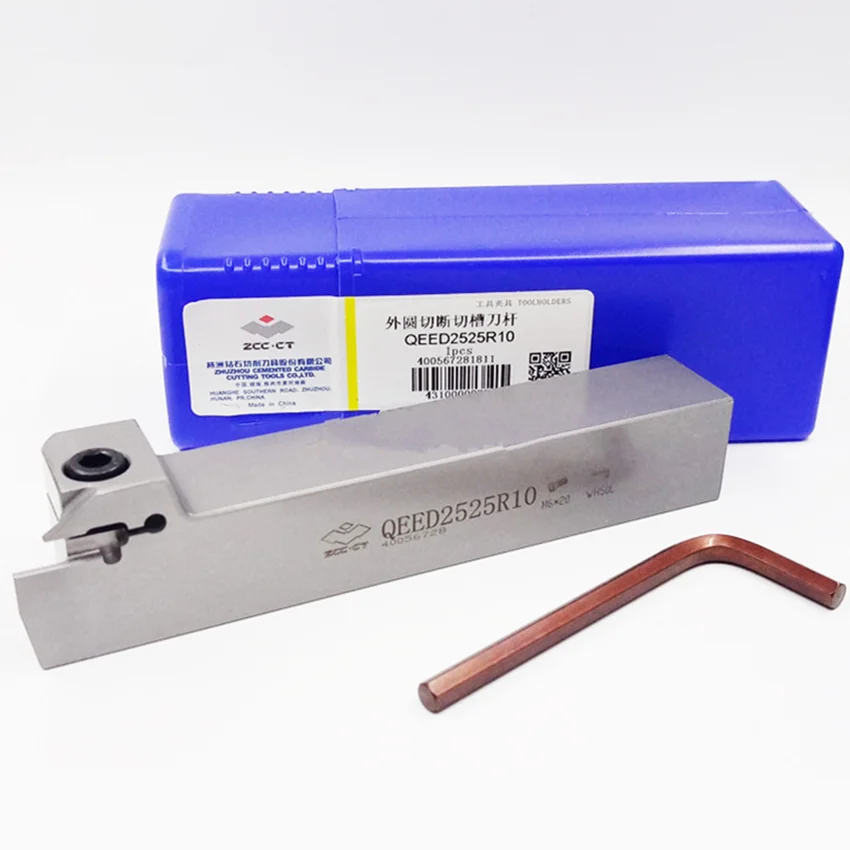 

QEED2525R10/QEED2525L10/QEED2525R17/QEED2525L17 ZCC.CT Режущие инструменты для обработки канавок Внешний токарный инструмент для пластин 2,50 мм 1 шт./кор.