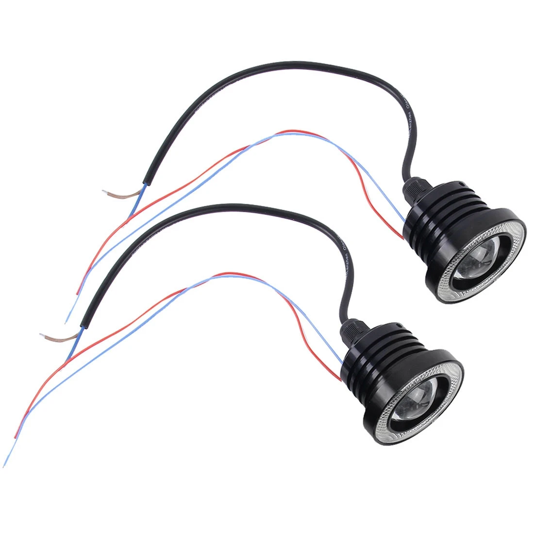 

2 шт. 2,5 дюймов DC12V 10W 900LM 6500K Автомобильная противотуманная фара противотуманный светильник, длина кабеля: 20 см (розовый светильник + белый све...