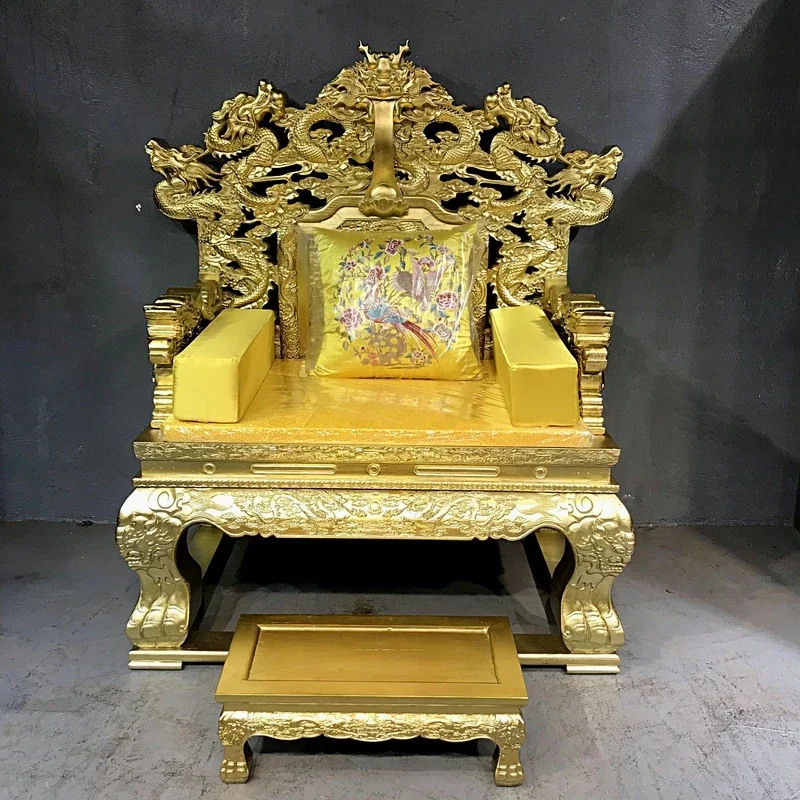 Стул из цельного дерева золотой дракон стул для медитации сидячий медитация