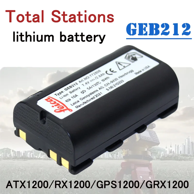 

LEICA High Quality GEB212 Battery For ATX1200 RX1200 GPS1200 GRX1200 Total Stations surveying instrument lithium battery