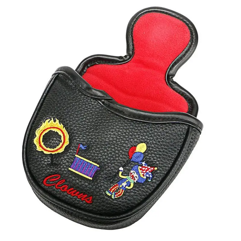 

Magnetic Putter Cover Water Resistant Golf Club Protector With Magnet Clown Patterns Putter Protective Headcover For Training
