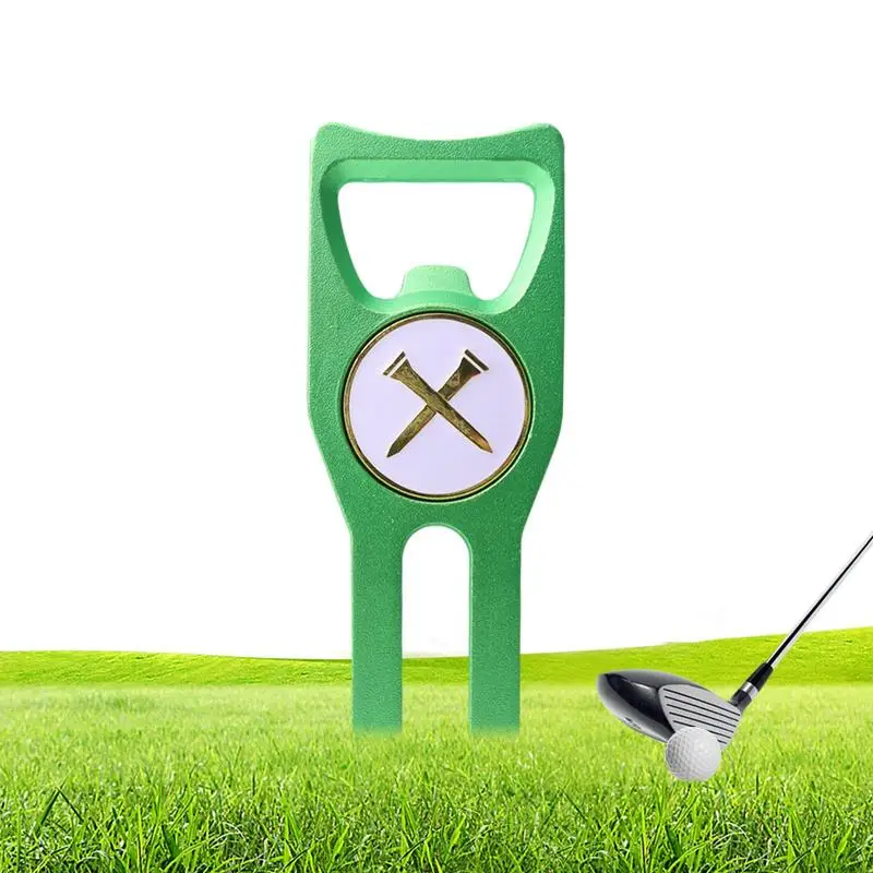 

Divot Repair Tool For Golf Multi-Function Golf Green Fork Marker Fine Workmanship Golf Practicing Accessory For Outdoor And