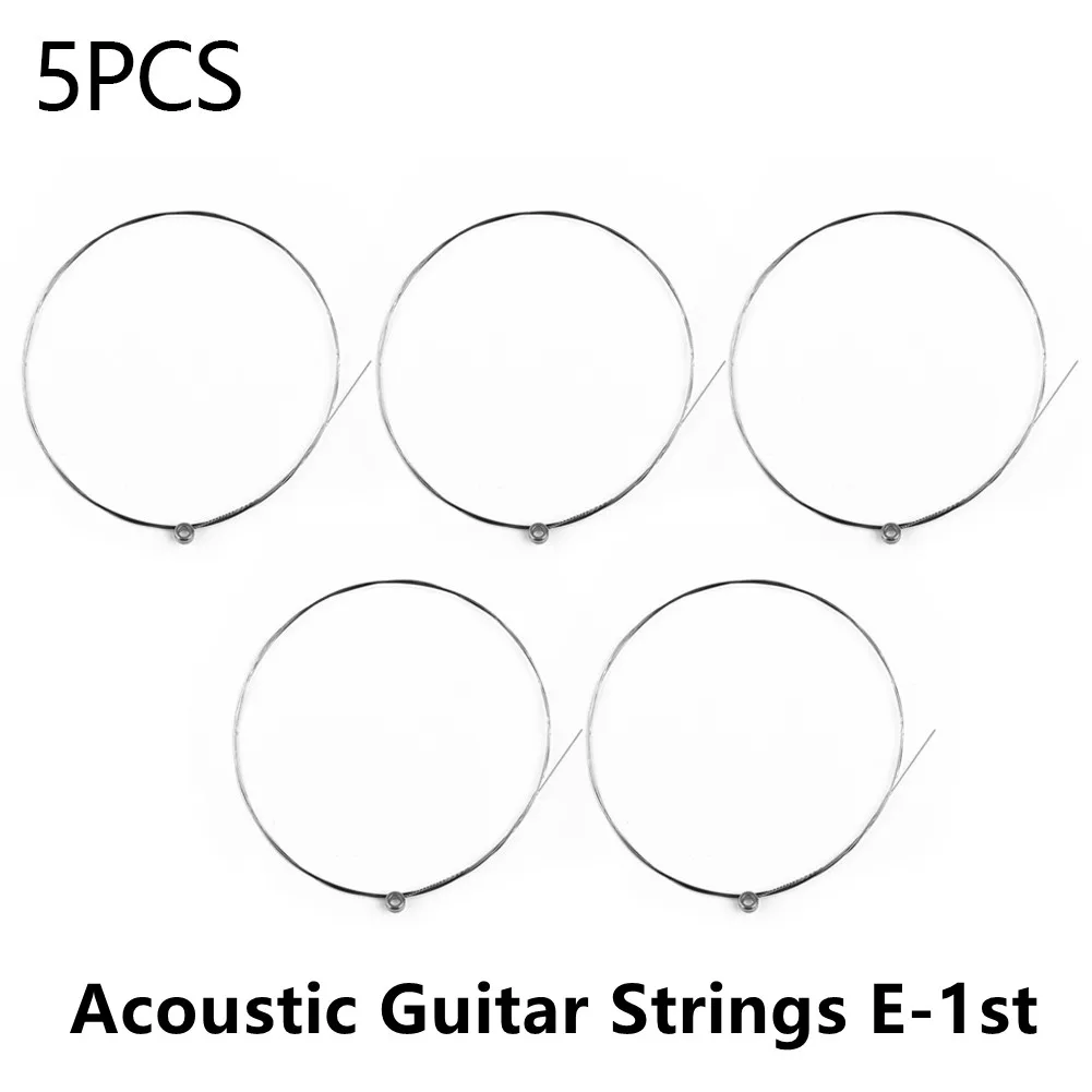 

5Pcs Single Guitar Strings Steel Acoustic Guitars Top 1st E Plain Steel Gauges 012 Guitar Strings For Guitar Musical Instrument