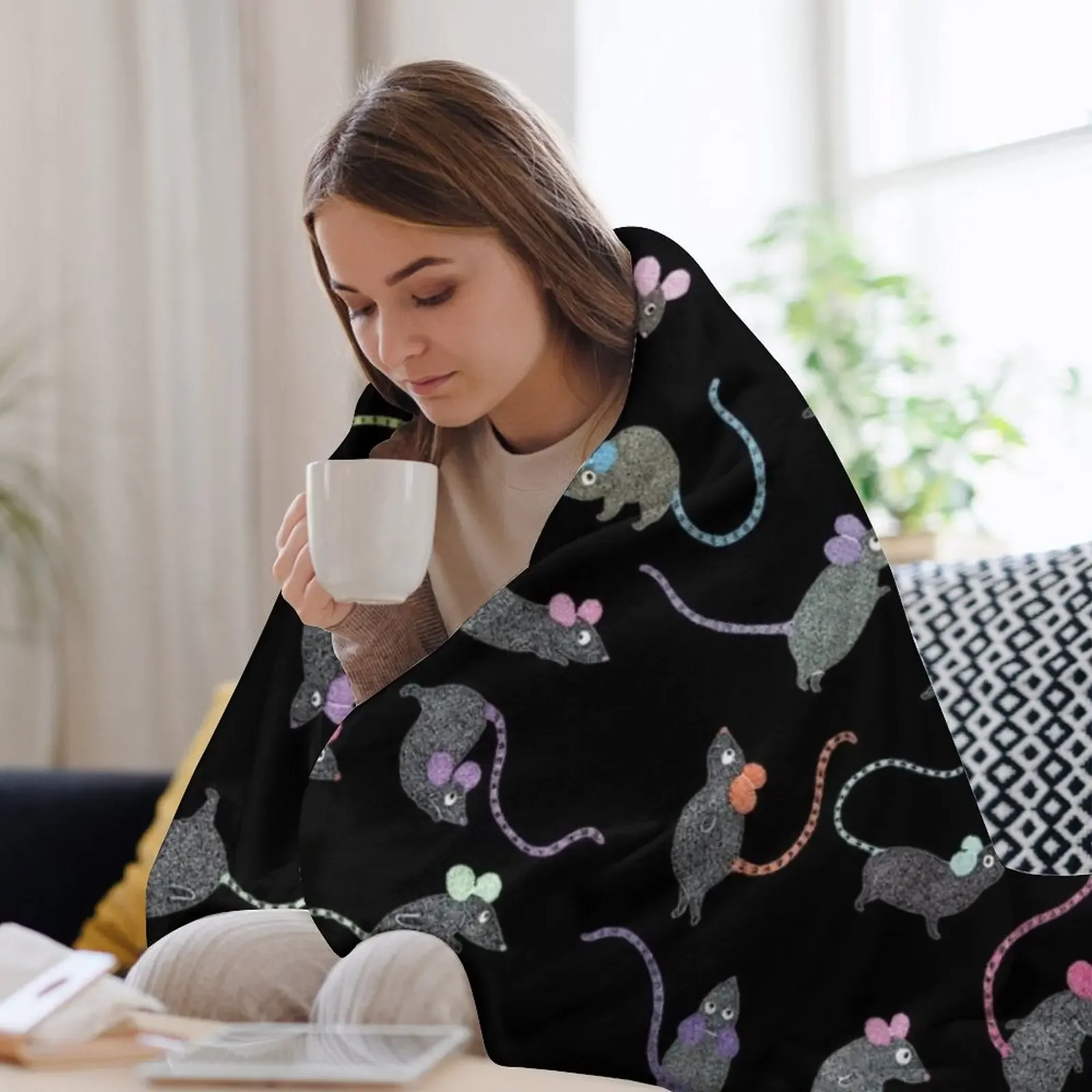 Одеяло с крысами одеяла украшения для диванов детские