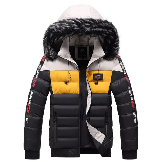 

2022NEW Winter New Fur Collar Warm Thick Parka Men Waterproof Hood Jacket Coat Men Brand Outwear Fashion Patchwork Casual Men Pa