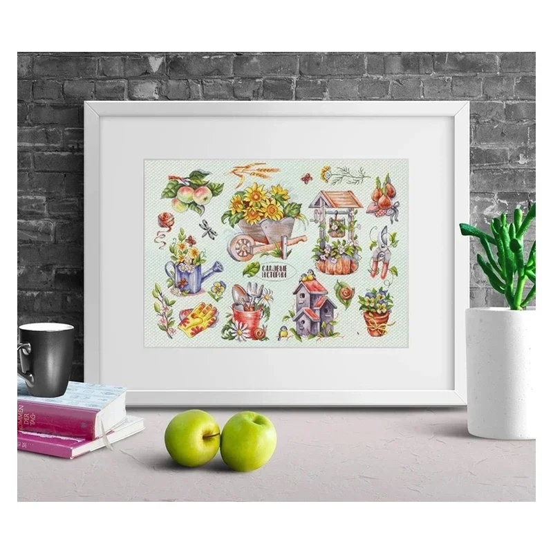 Amishop красивый набор для вышивки крестом садовые истории фрукты овощи цветы