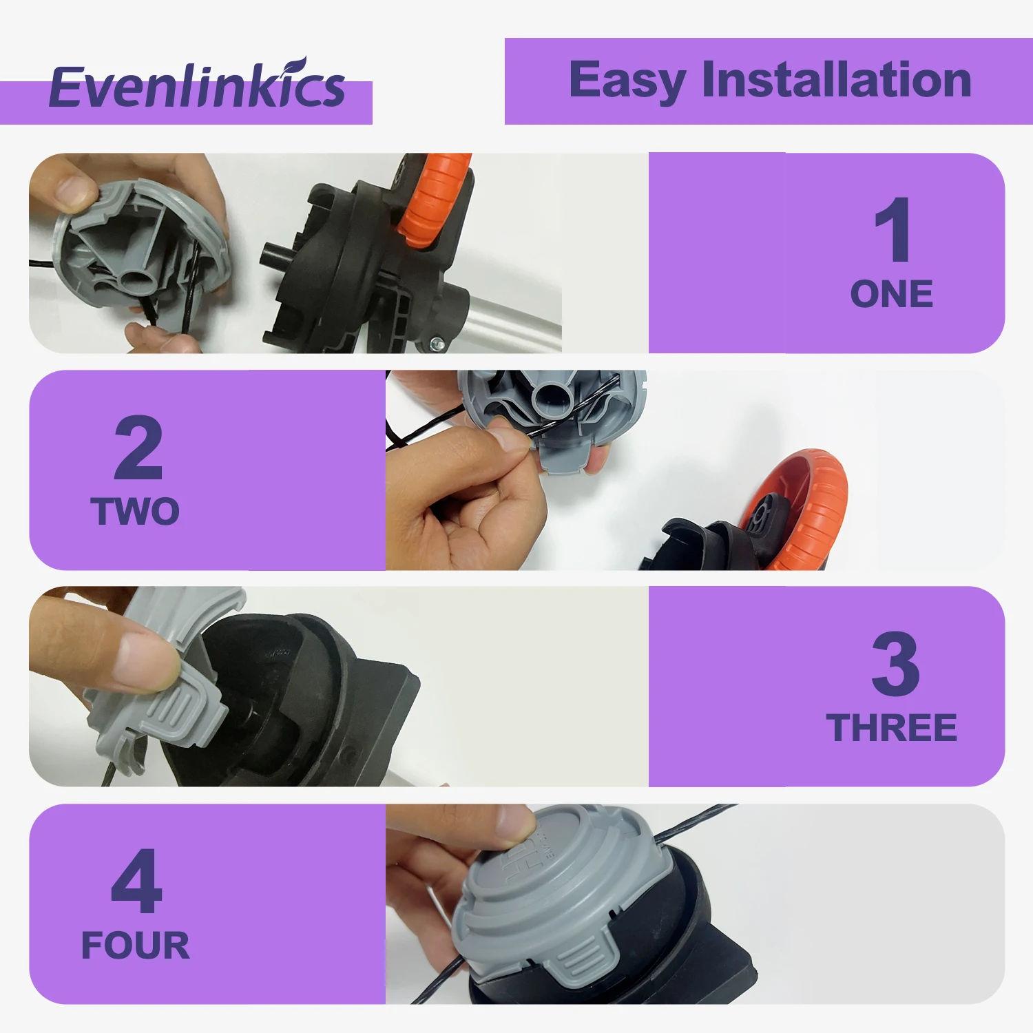 Сменная Крышка Evenlinkics Для Триммера Сорняков Совместимая С Black + Decker STC5433 Type 1 STC5433PC