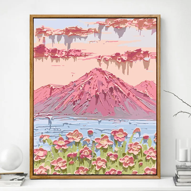 

20054Ann-Tulip diy digital oil painting oil painting acrylic flower painting explosion hand-filled landscape painting