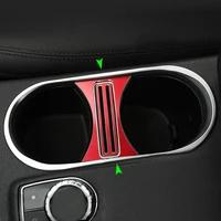 car interior center control water cup holder cover sticker trim for mercedes benz a b gla cla class w176 w246 c117 w117 x156