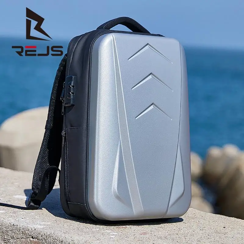 

REJS Anti-Theft Backpack Men 14 Inch Laptop Backpack Hard Waterproof Fashion Gaming School Bag Travel Business Mochila