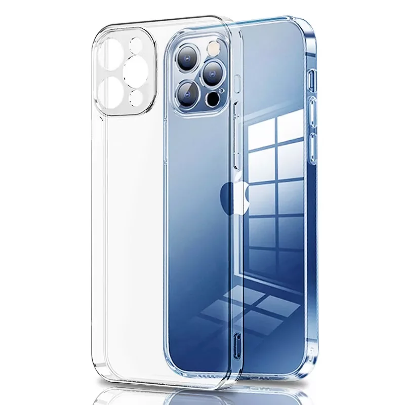 

Lens Protection Clear Phone Case For iPhone 13 12 11 Pro Max Mini Silicone Soft Cases For iPhone SE 3 7 8 XR X XS Max Back Cover