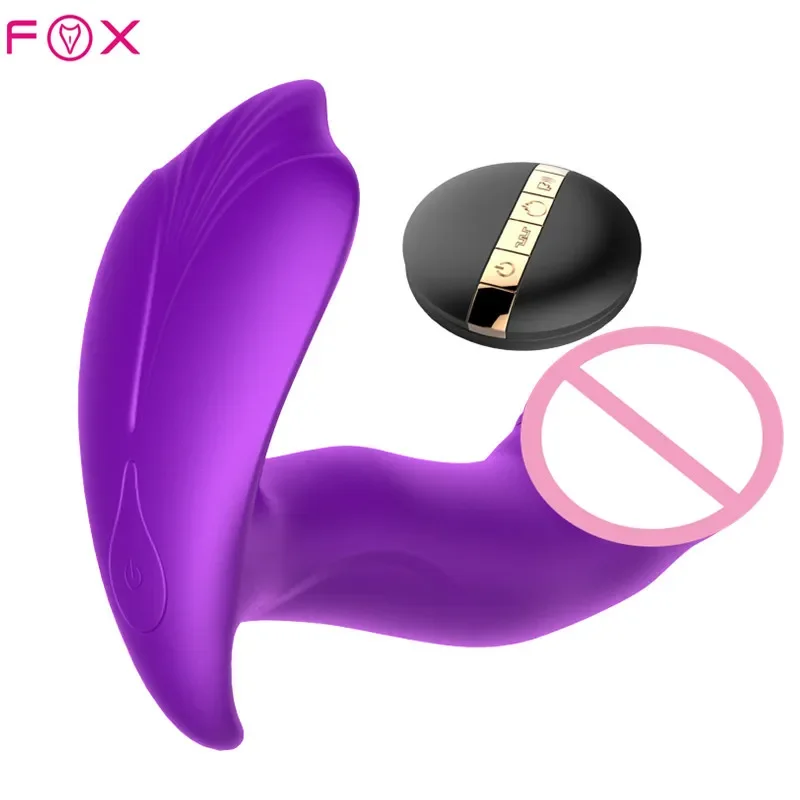 

FOX Remote Control Vibrators Heating Voice Control Dildos For Women Strapless Vibrating Panties Vibrator Sex Toys For Woman