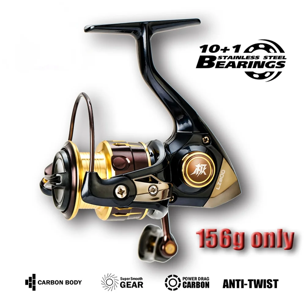 

Durable Fishing Reel Outdoor Spinning Reel Fishing Tackle Metal Spool Spinning Wheel for Saltwater Carp Bass 12KG Max Give Gifts