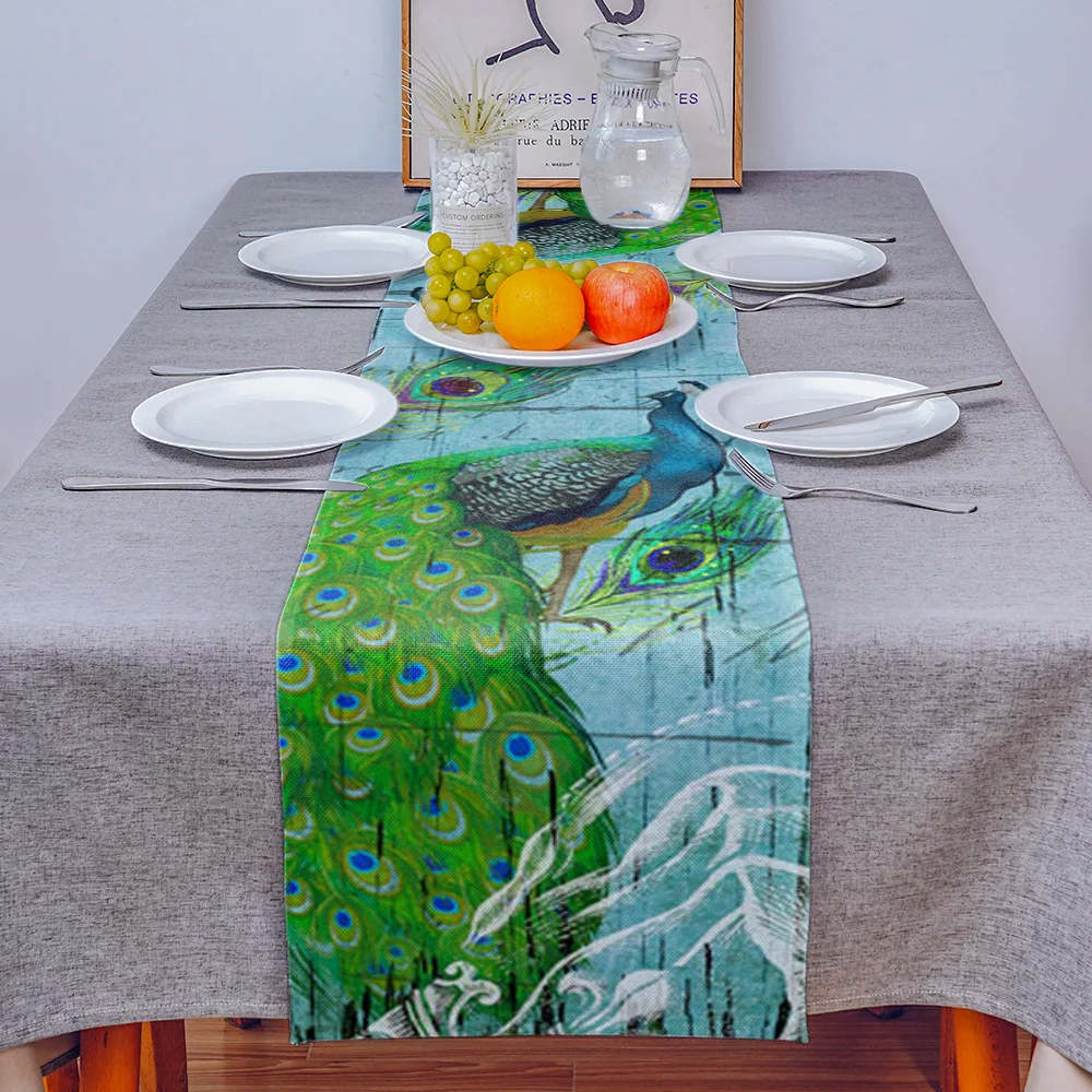 Кофейный столик с перьями из древесины павлина домашний декор деревенский для