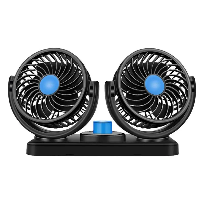 

Auto Fan For Cars Electric Cooling Auto Fans Dual Head 360 Rotatable Rechargeable USB Fan For Home Car Dashboard SUV RV Truck