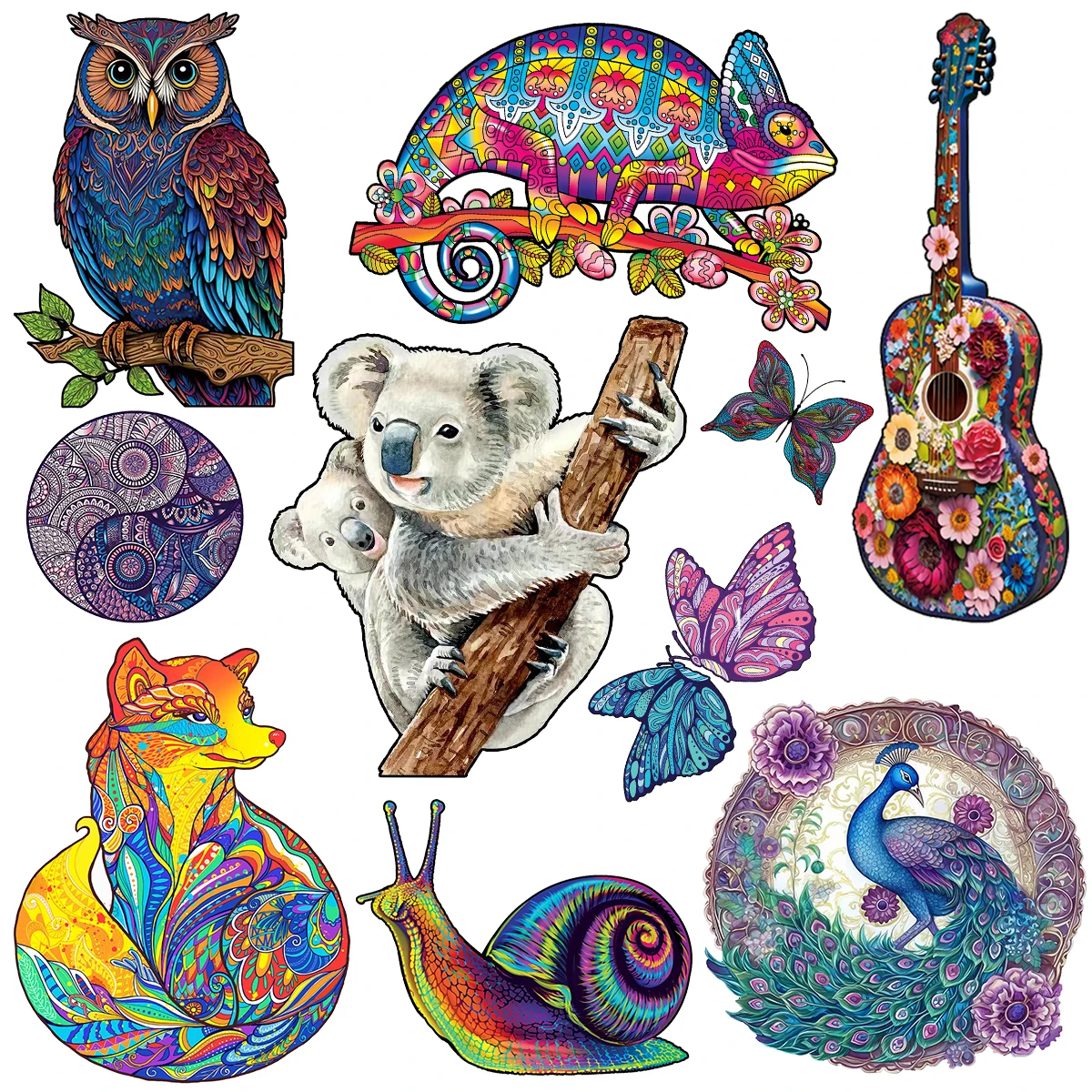 Деревянная головоломка Koala, мама и сын, интересный деревянный пазл с животными, подарок для взрослых и детей, строительная игрушка