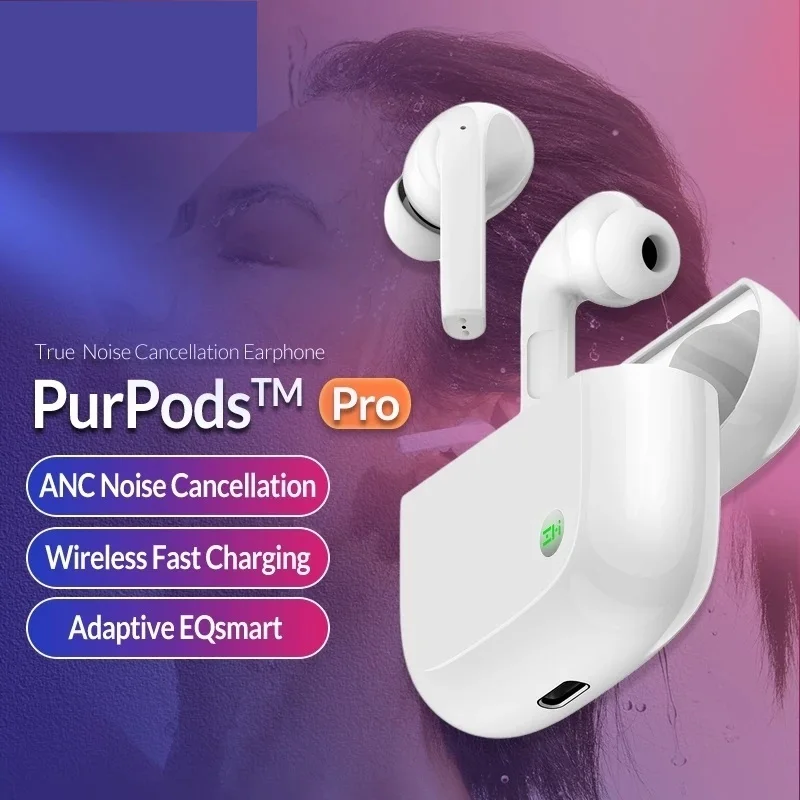 

2022new Global Version PurPods Pro Bluetooth 5.2 True Wireless Earphones ANC Earbuds Waterproof Fast Charing In Ear Earphone