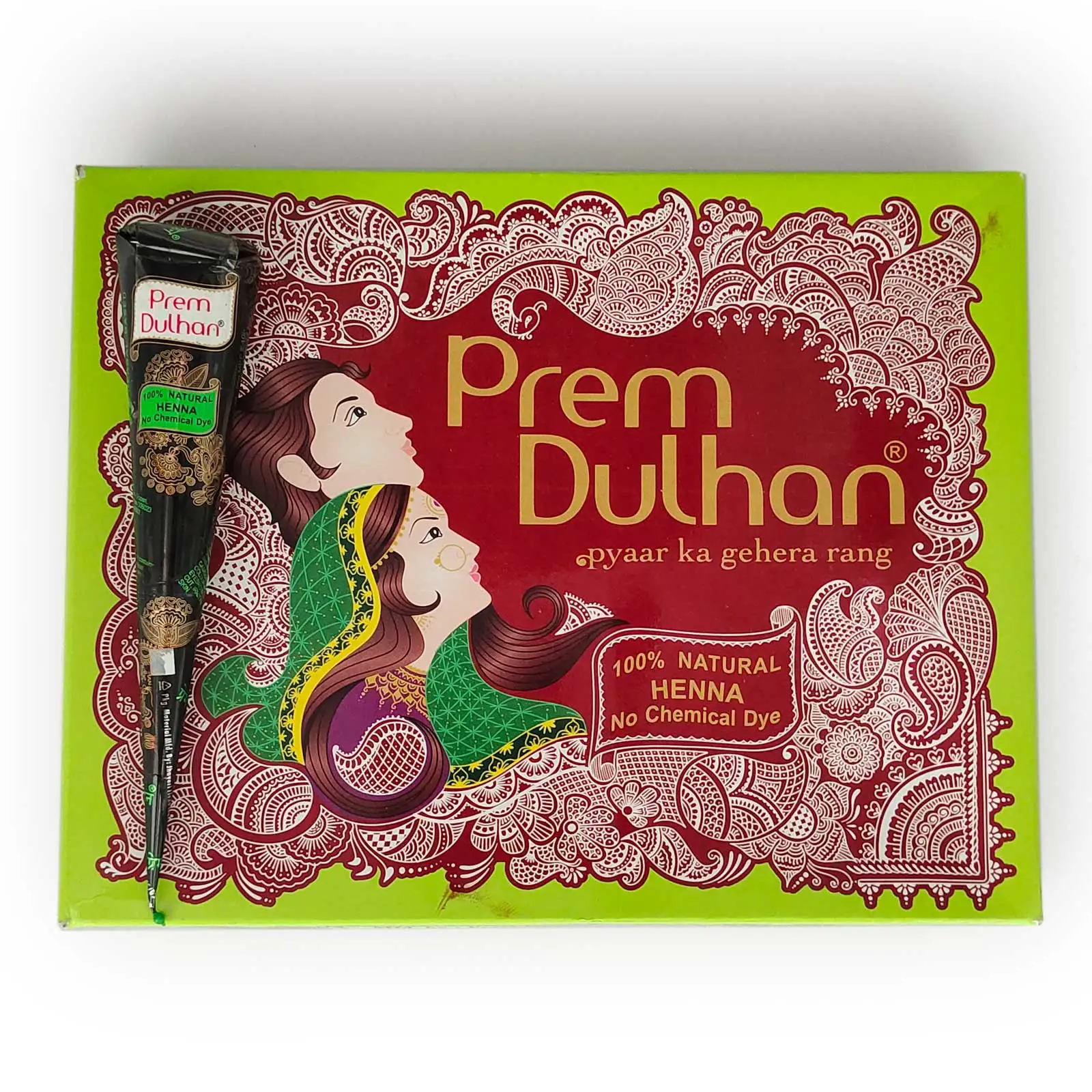 Индийская марка Prem Dulhan, коричневая хна, 25 г, пигмент для покраски тела, держится 15 дней раньше (art.: 3920bcd2db0eb) - 3920bcd2db0eb