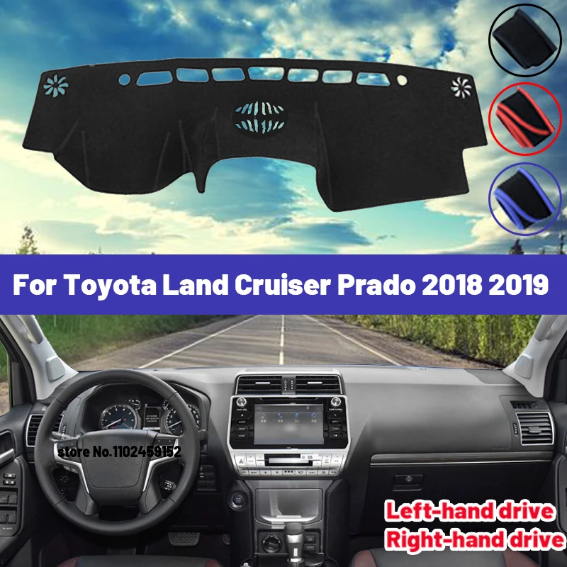 

High Quality For Toyota Land Cruiser Prado 2018 2019 Car Dashboard Cover Mat Sun Shade Avoid Light Pad Carpets Anti-UV