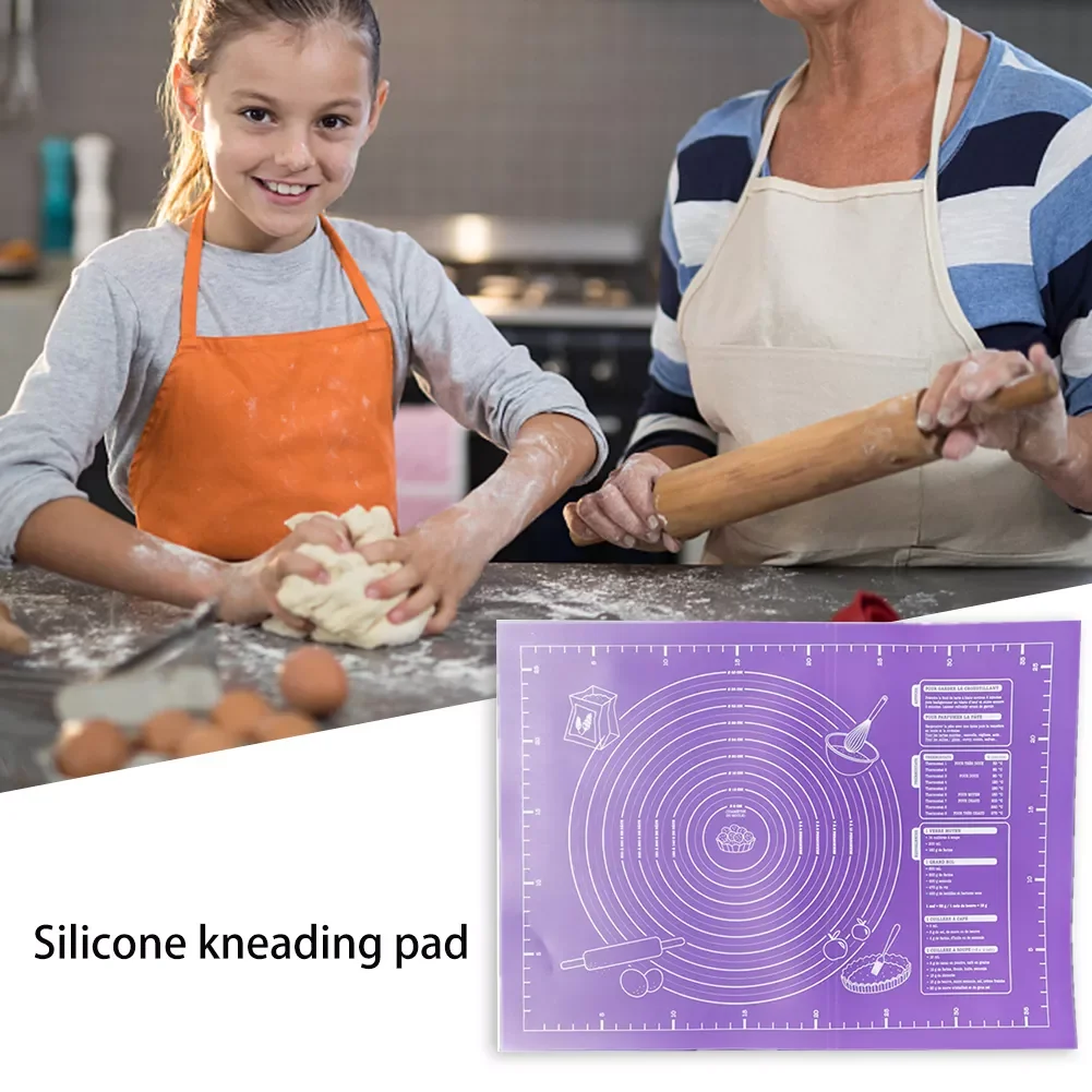 

NEW2022 Kneading Rolling Dough Baking Mat Non-stick Silicone Pastry Pizza Cake Maker Kitchen Cooking Bakeware Flour Table Pad Sh