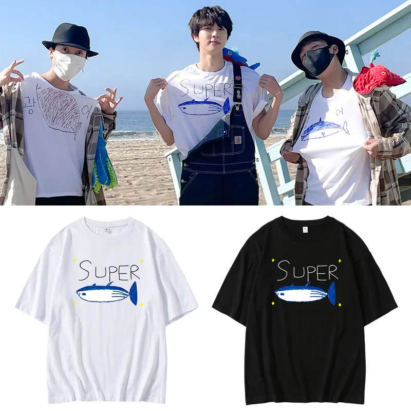 Star style Bangtan Boys T-Shirt DECO KIT SPOT V Jhope Jungkook RM Suga Jin Jimin Korea T-Shirt Music Star Fan Idol Same Clothes
