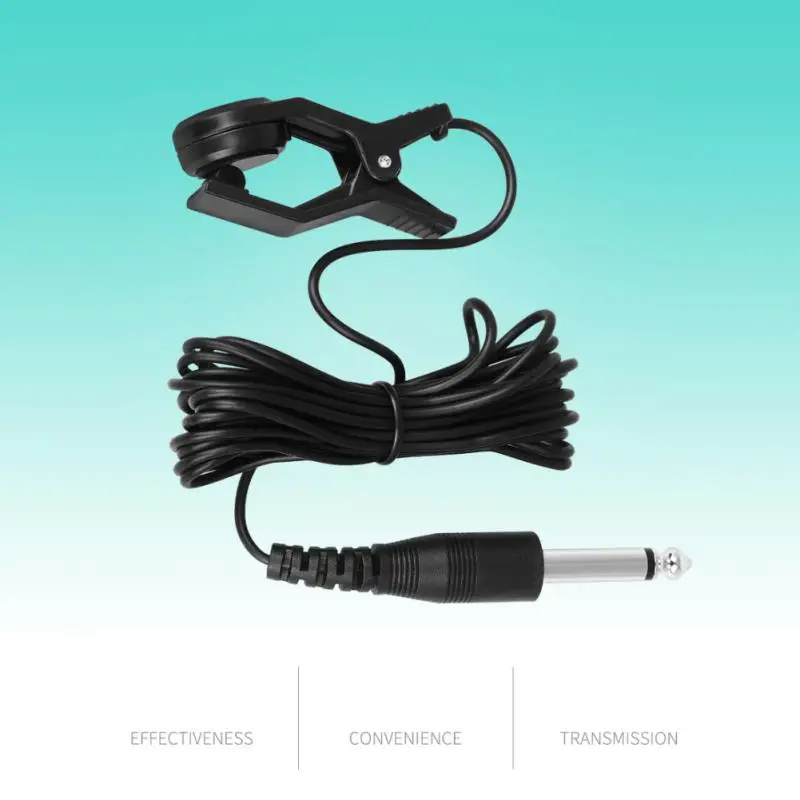 

Sound Clip Universal Pickup Clip 2.5m Extended Transmission Line Piezo Guitar Vibration Sensor Musical Instrument Accessories
