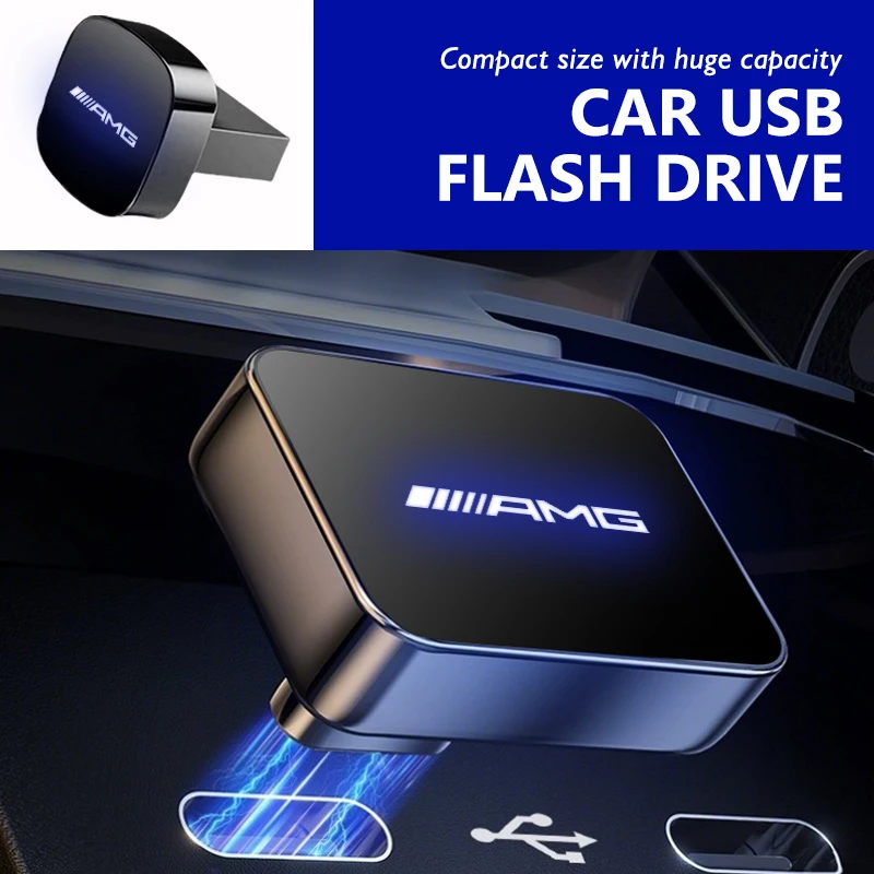 Фото Высокоскоростная флешка USB Type-C для автомобиля, удобный бизнес-подарок для Mercedes-Benz AMG A, B, C, E, S, G-класса №1